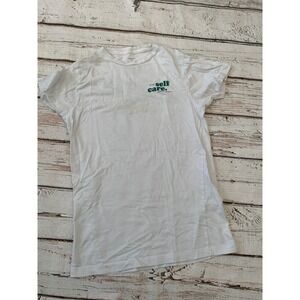 Mac Miller Self Care Swimming T-Shirt White Green Graphic Mens XS Merch Tee